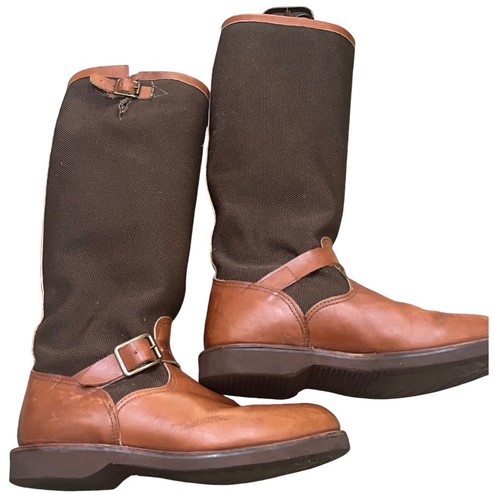 Vtg Chippewa "Descaro" 17" Vipercloth‎ Snake Boots (23913) Men's 9.5 D Usa  1993